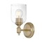 Westinghouse Fixture Wall 60W Basset Champagne Brass Clear Seeded Glass 6129600 - alternate 8